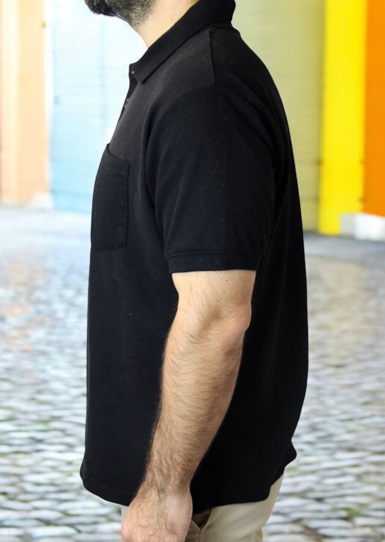 Black Soft Pique Polo