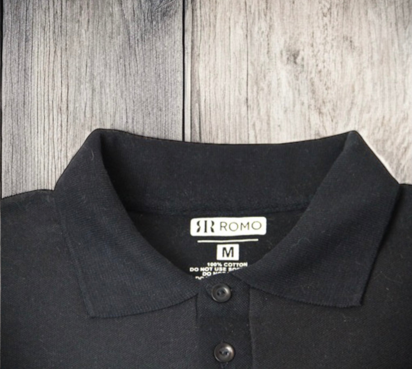 Black Soft Pique Polo