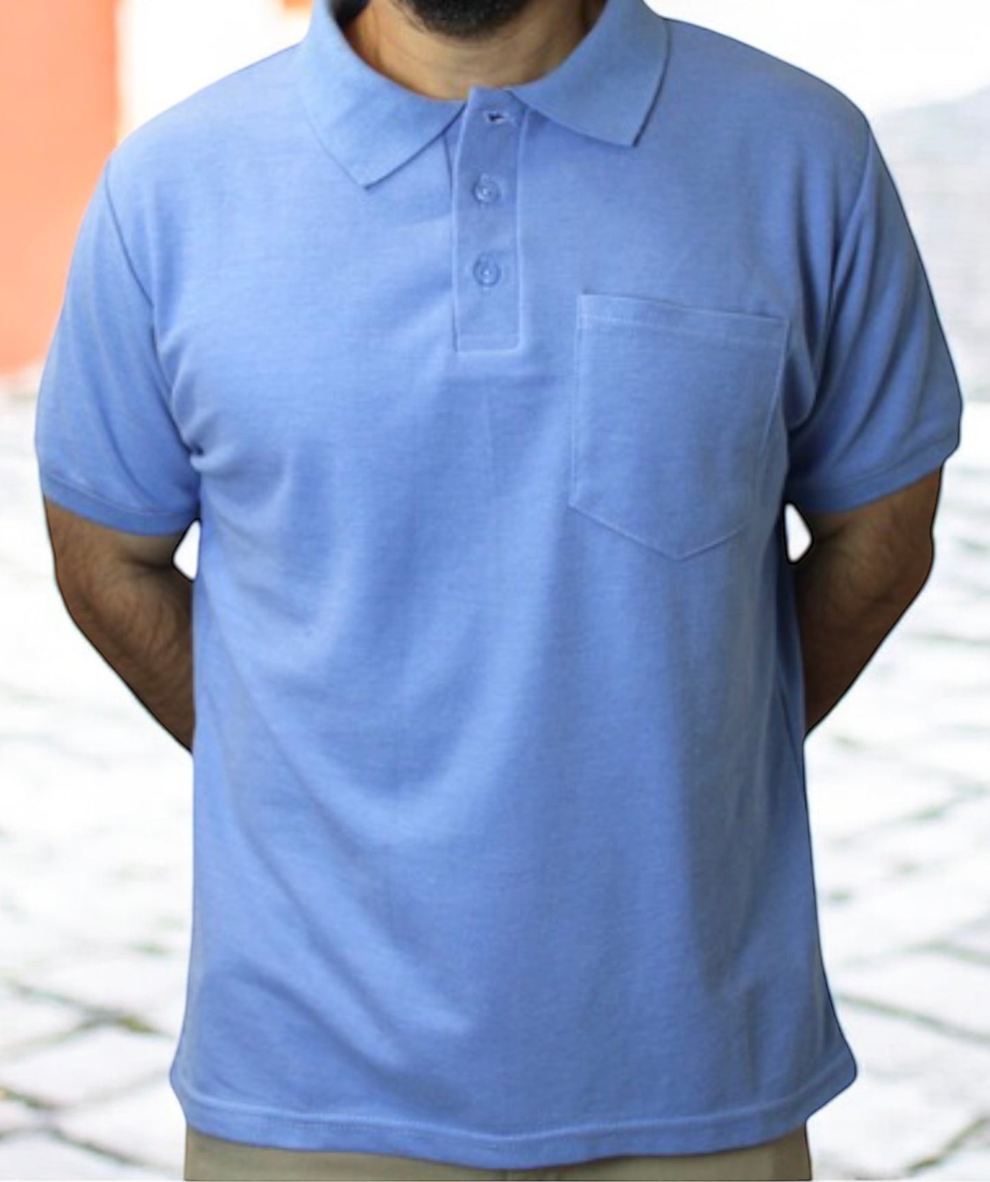Light Blue Soft Pique Polo