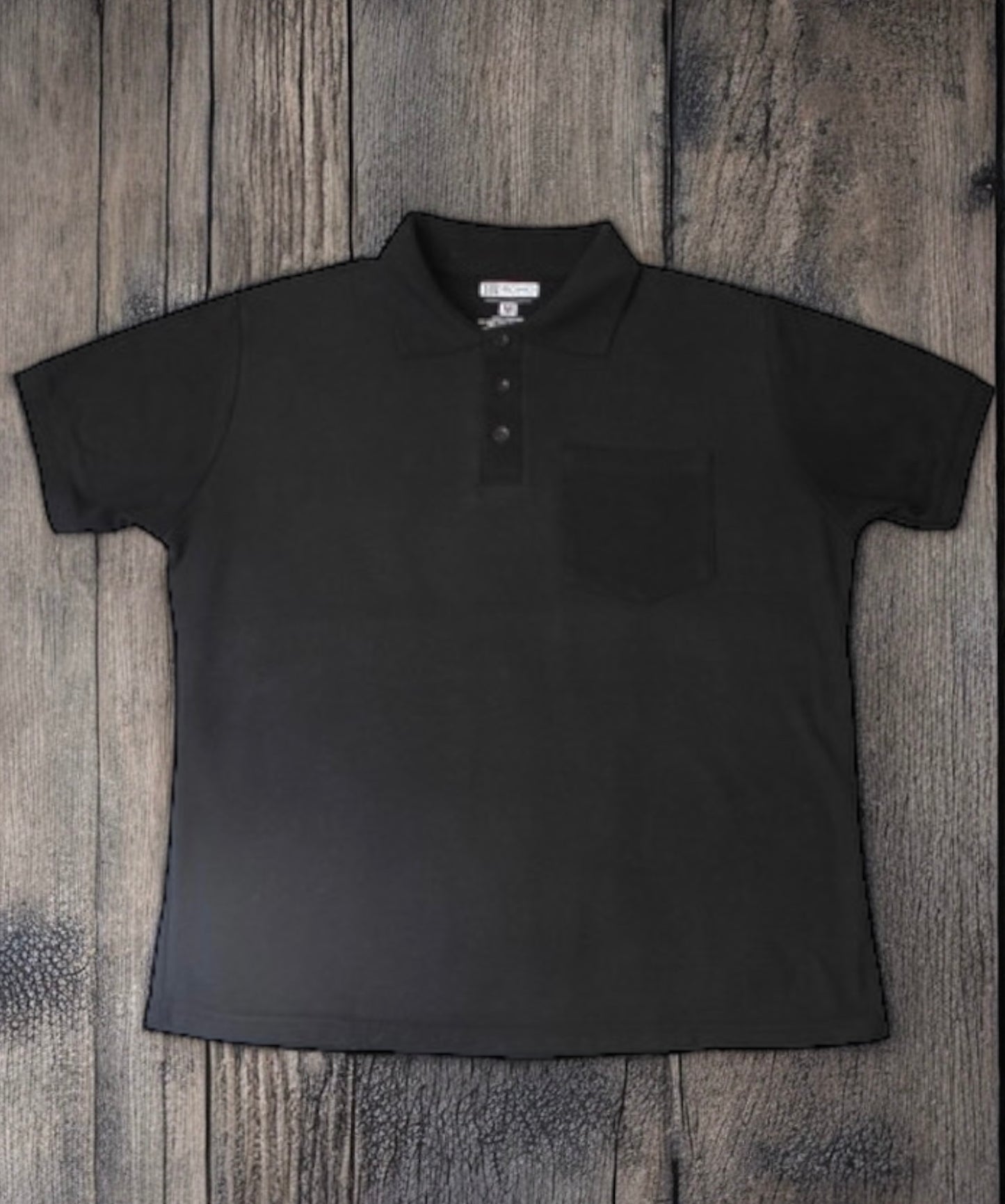 Black Soft Pique Polo