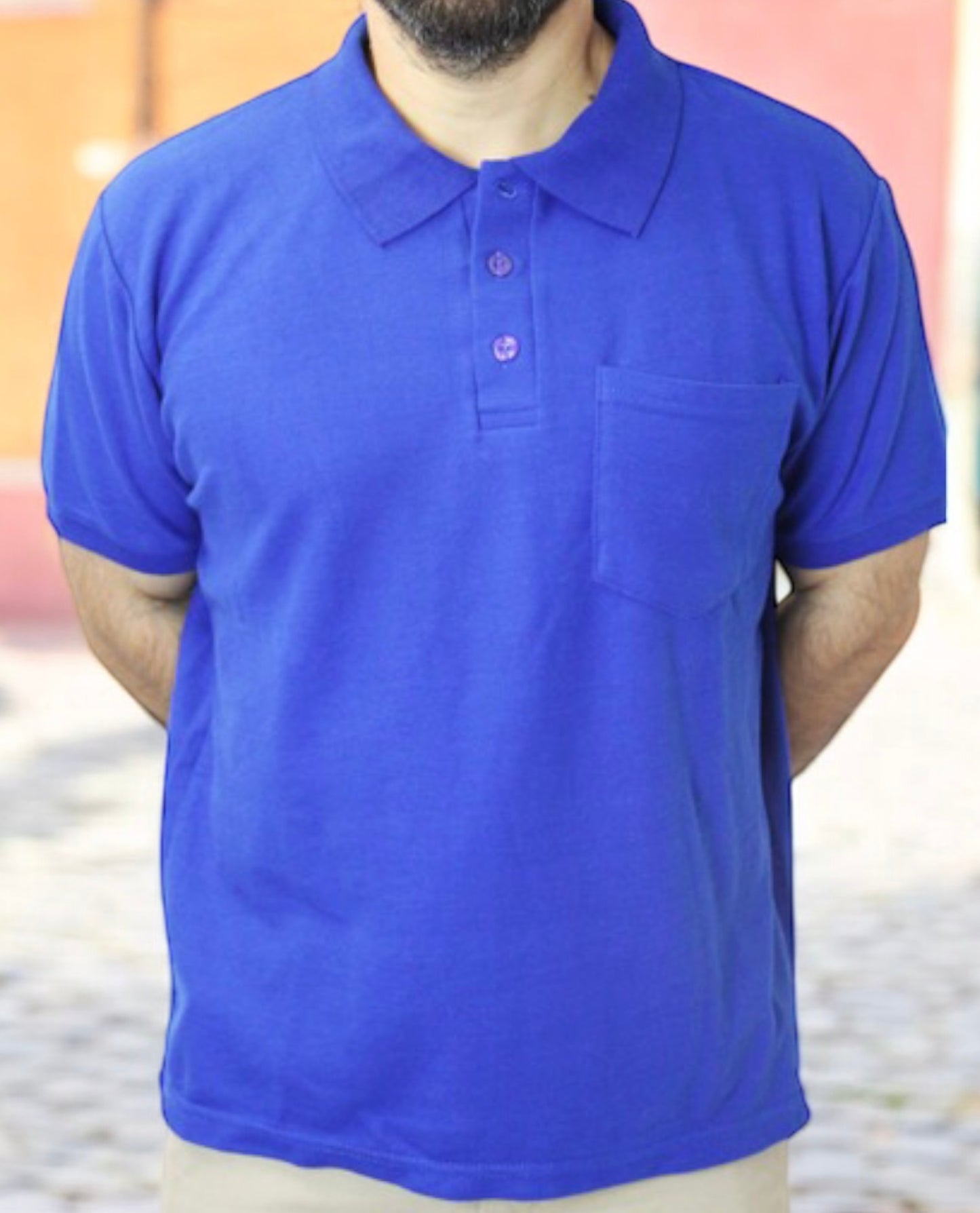 Blue Soft Pique Polo