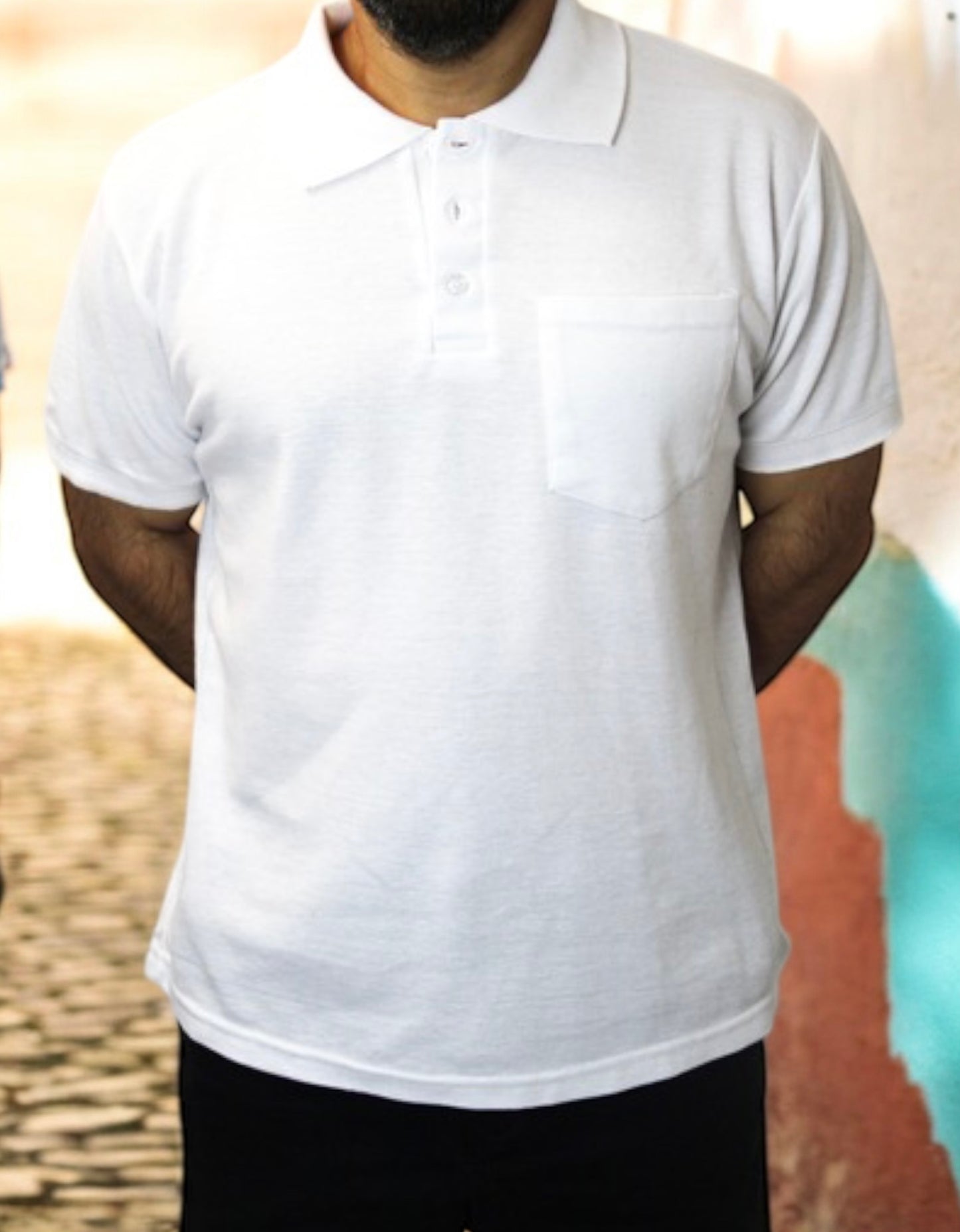 White Soft Pique Polo